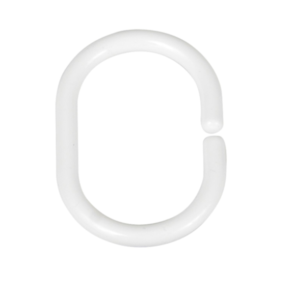 Anneaux pour rideaux 12p. petit blanc