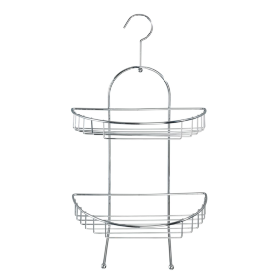Etagère filaire douche Kuopio chromé 2 niveaux - WENKO