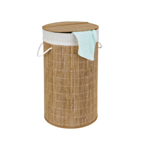 Coffre à linge bambou naturel 55L - WENKO