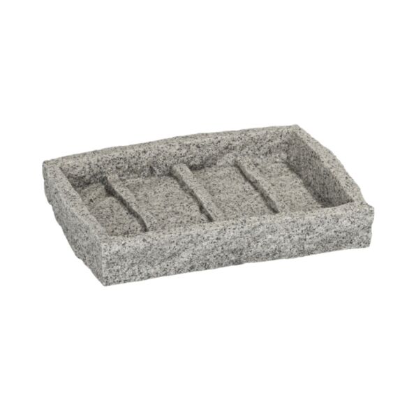 Porte-savon Granite polyrésine gris - WENKO
