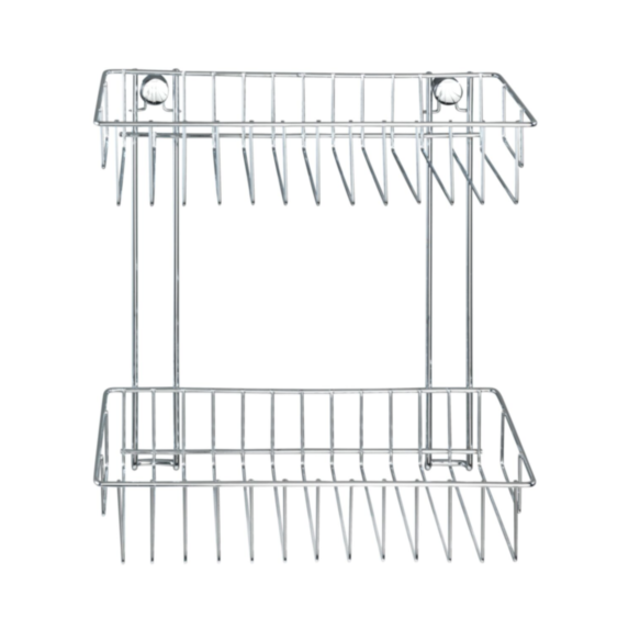 Etagère droite Classic chromé métal 2 niveaux - WENKO
