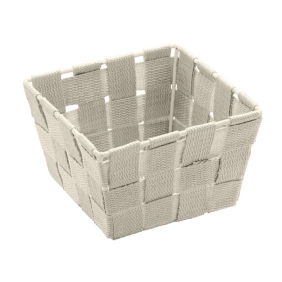 Corbeille de salle de bain Adria beige 14x14x9 cm - WENKO