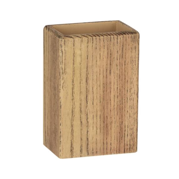 Gobelet brosse à dents Marla polyrésine marron - WENKO