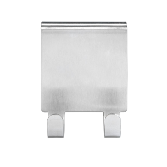 Crochet double Vieste duo acier inox mat