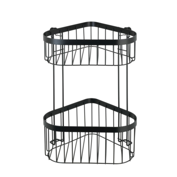 Etagère d´angle 2niv. classic plus, noir