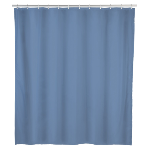 Rideau de douche 180x200 PEVA Uni gris/bleu WENKO