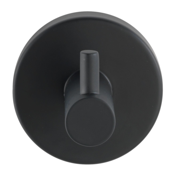 Crochet 1 tête Uno Bosio inox noir mat - WENKO