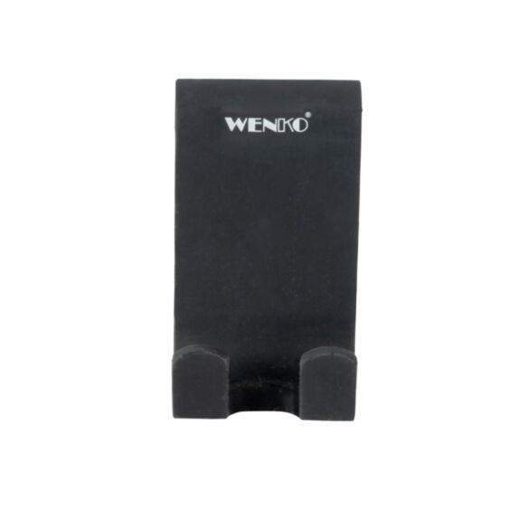 Crochet de douche Verna Duo silicone noir - WENKO