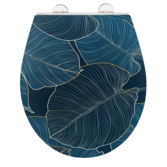 Abattant WC Big Leaves duroplast relief multicolore 38x44,5cm