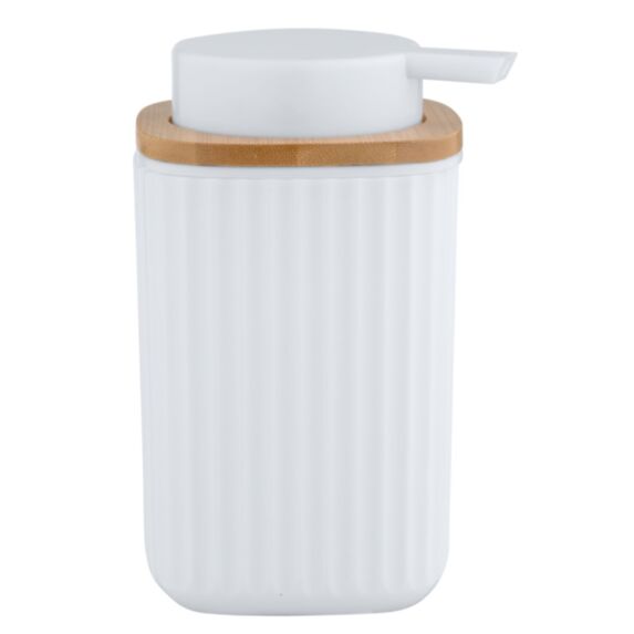 Distributeur de savon Rotello plastique bambou blanc - WENKO