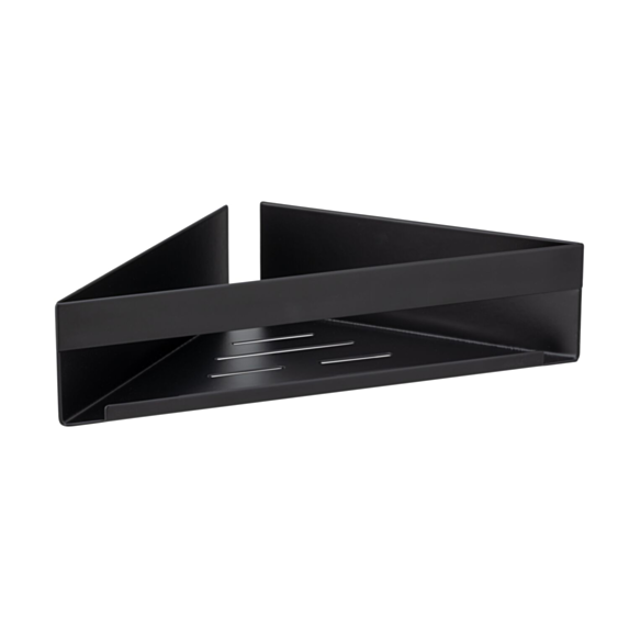 Étagère d’angle Turbo-Loc Genova noir inox 1 niveau - WENKO