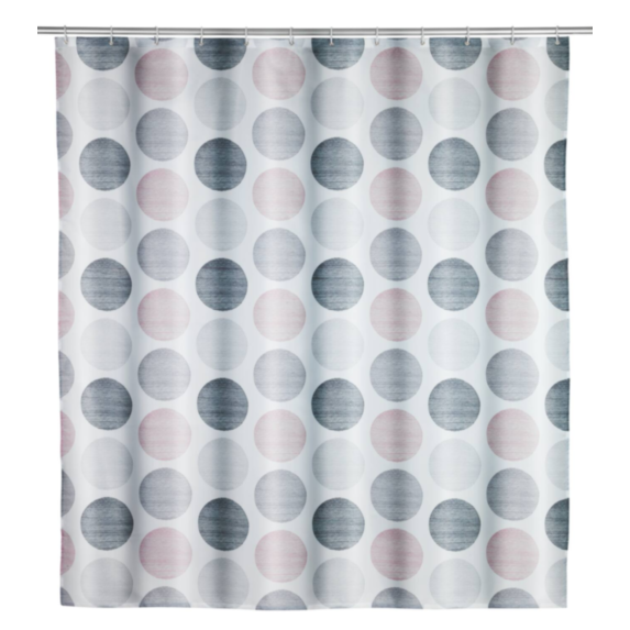 Rideau de douche PastellDots multicolore 180x200cm