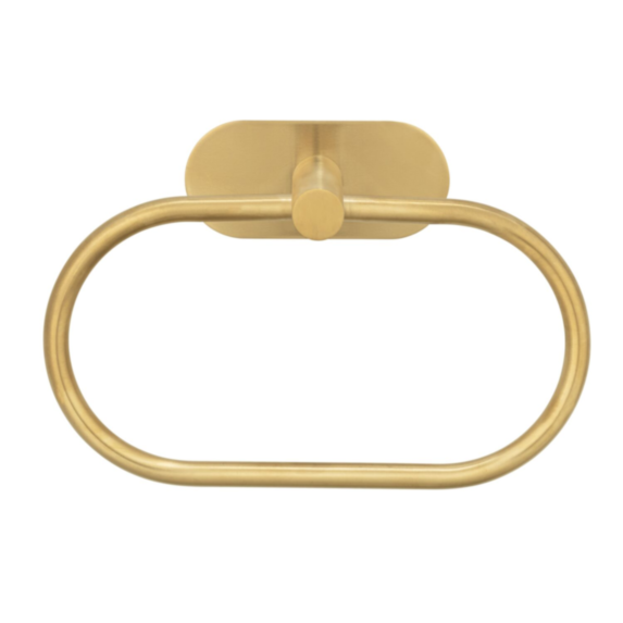 Anneau porte-serviettes Turbo-Loc Orea acier inox Gold mat
