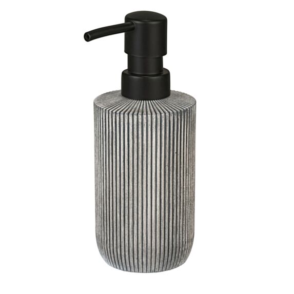Distributeur de savon Antella pierre naturelle grise noir - WENKO