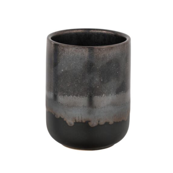 Gobelet Riolo céramique finition glacée gris foncé noir - WENKO
