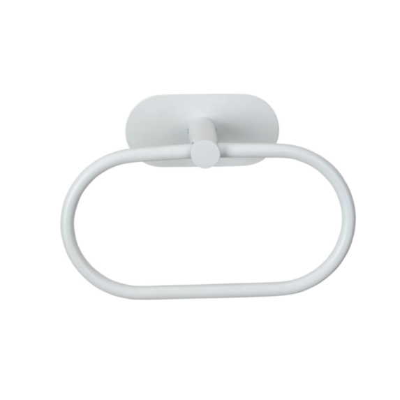 Anneau porte-serviettes adhésif Orea blanc - WENKO