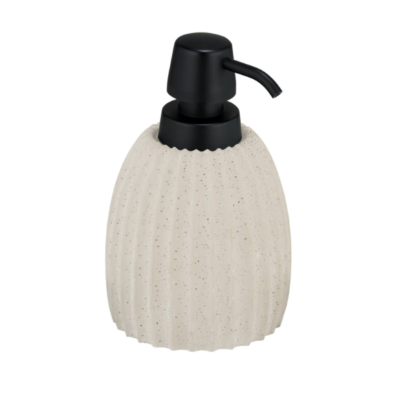 Distributeur de savon Torretta terre diatomée/plastique gris clair/noir