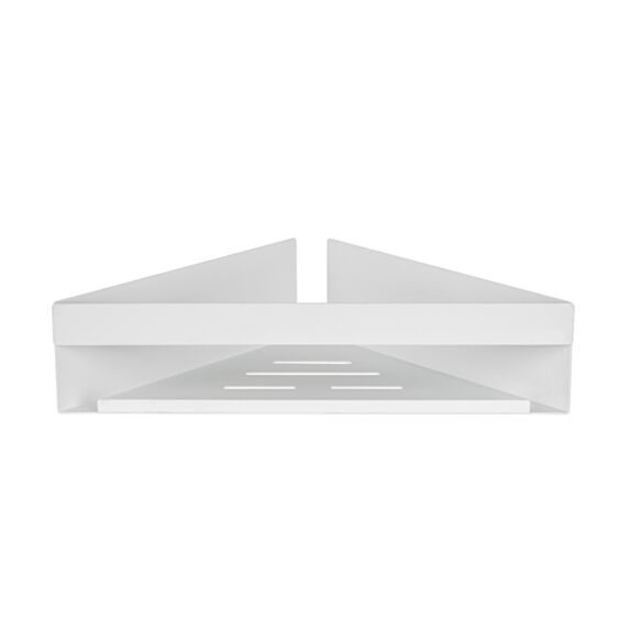 Etagère d'angle Turbo-Loc Genova White inox mat blanc - WENKO