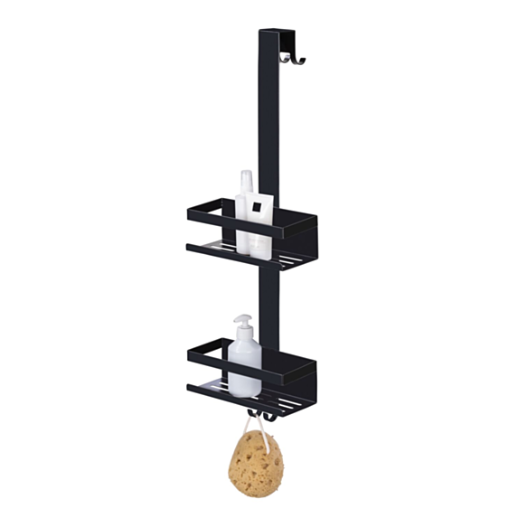 Serviteur douche suspendu Bribano Duo noir 2 niveaux - WENKO