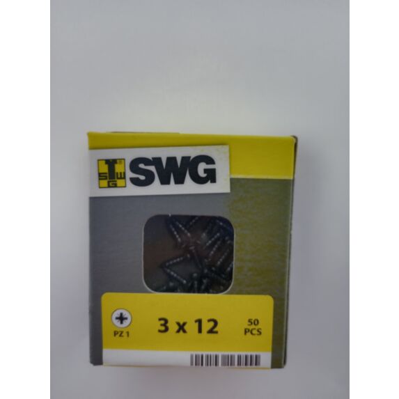 Vis pour charnière, tête fraisée, PZ, 3 x 12, filetage total, acier zingué