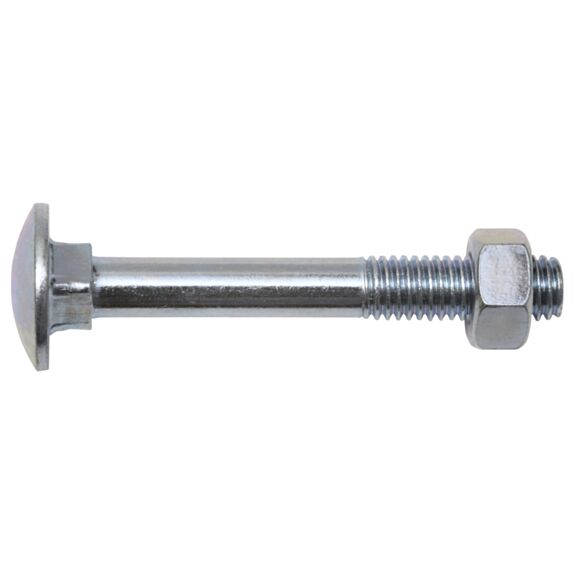 Boulon bois TRCC, M6 x 50, acier zingué, DIN 603