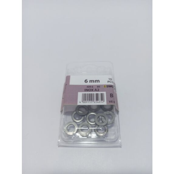 Rondelle 6 mm, acier inoxydable A2, DIN 125