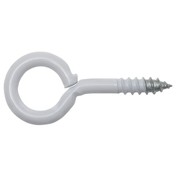 Piton à visser Revêtement plastique blanc acier 10 x 20 blanc