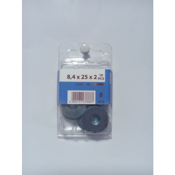 Rondelle épaisse, 8,4 x 25 x 2, acier zingué, DIN 9021