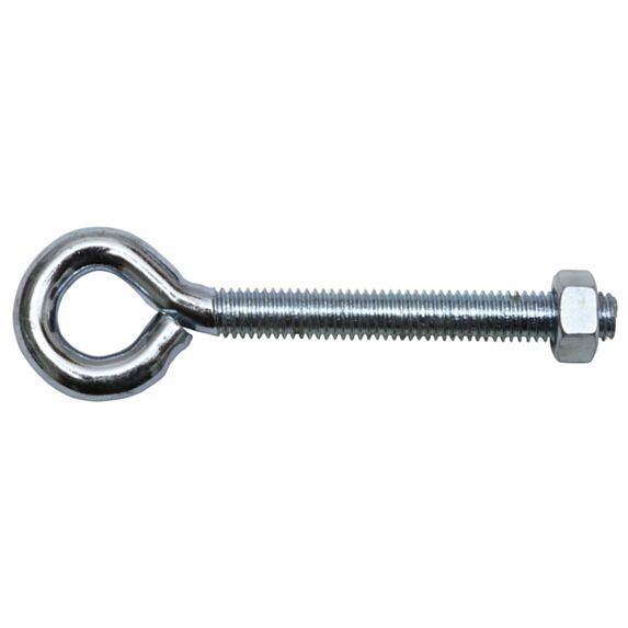 Piton à visser avec écrou, filetage métrique, M4 x 6 / 40, acier zingué