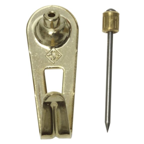 Crochet tableau av pointe, taille 3, acier laitonné