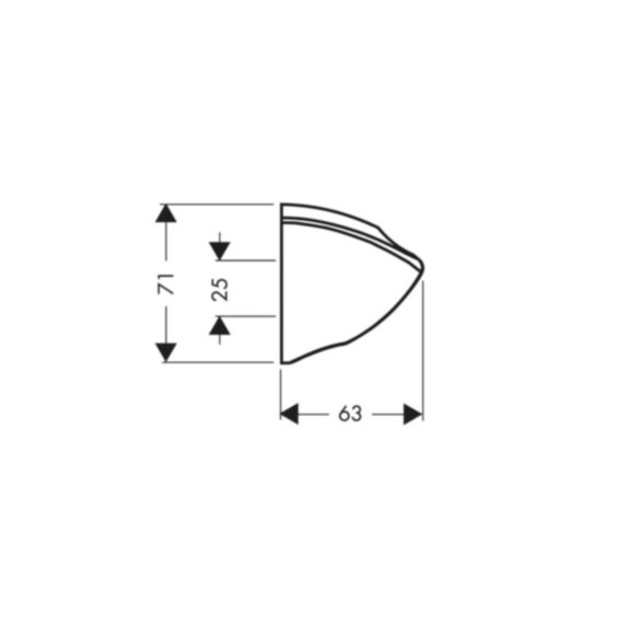 Support mural fixe pour flexible Porter'C - HANSGROHE