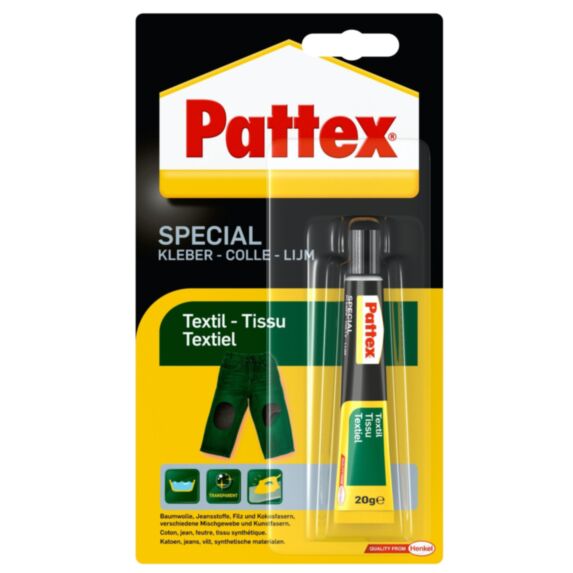 Colle spécialités matériaux textile 20g - PATTEX