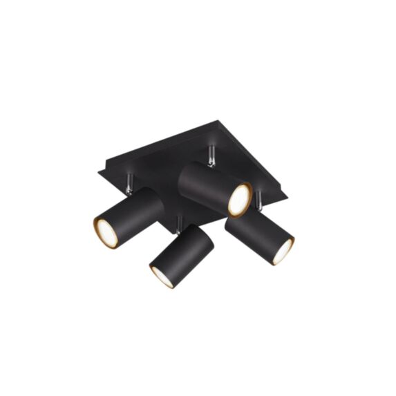Spot Marley 4 lampes 24x24x15cm noir mat - TRIO