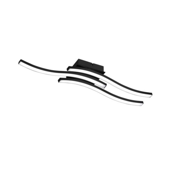 Plafonnier Route Noir Mat H.7cm - REALITY