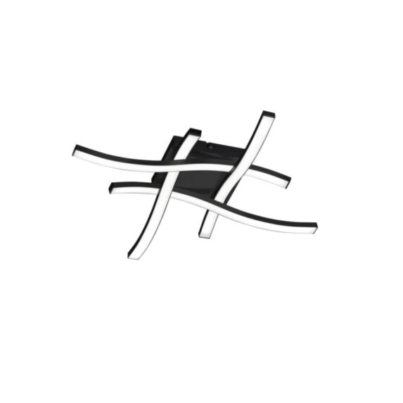 Plafonnier Route Noir Mat H.7cm - REALITY