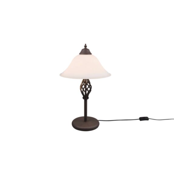 Lampe de Table Rustica Rouille Métal Exclu 2xE14 Max.40W - TRIO
