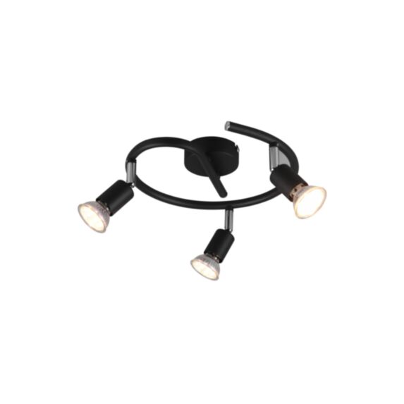 Spot Paris Noir Mat Métal Exclu 3xGU10 Max.35W - REALITY