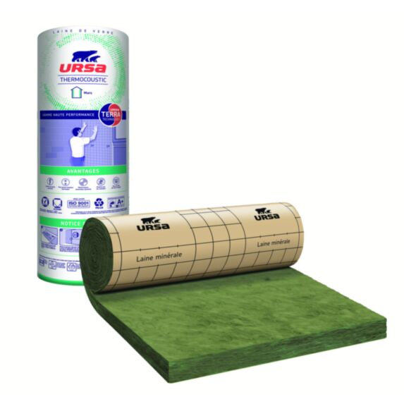 Rouleau laine de verre 32QP 10,1cm 2,7x1,2m R=3,15 - URSA THERMOCOUSTIC