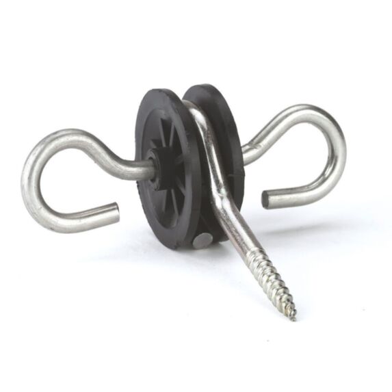 Isolateur double ancrage coque de 6 noir - AKO