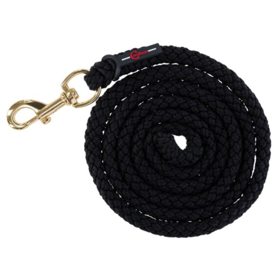 Longe TopLine noir avec mousqueton - COVALLIERO