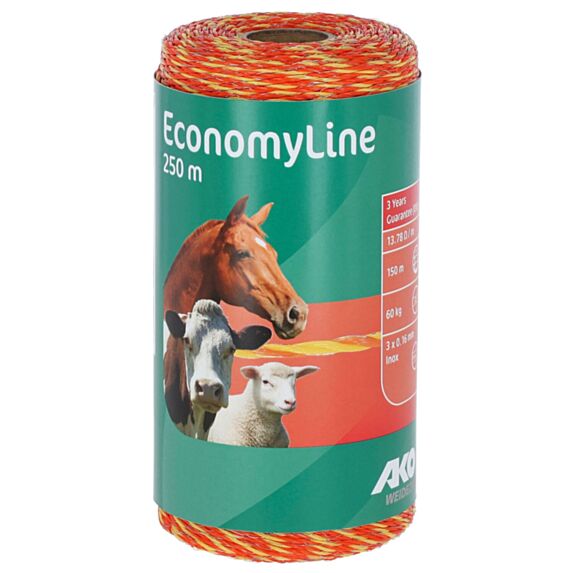 Fil EconomyLine 250m jaune/orange 3x0,16mm - AKO