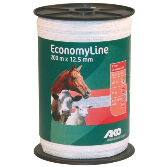 Ruban EconomyLine blanc 200m x 12,5mm - AKO