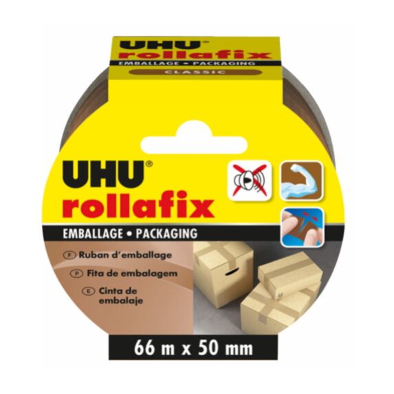 Ruban d'emballage marron rollafix 66m