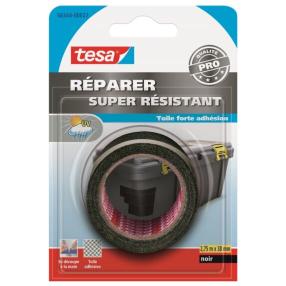 Toile Extra-Forte Applications Intérieures et Extérieures 2,75mx38mm Noir