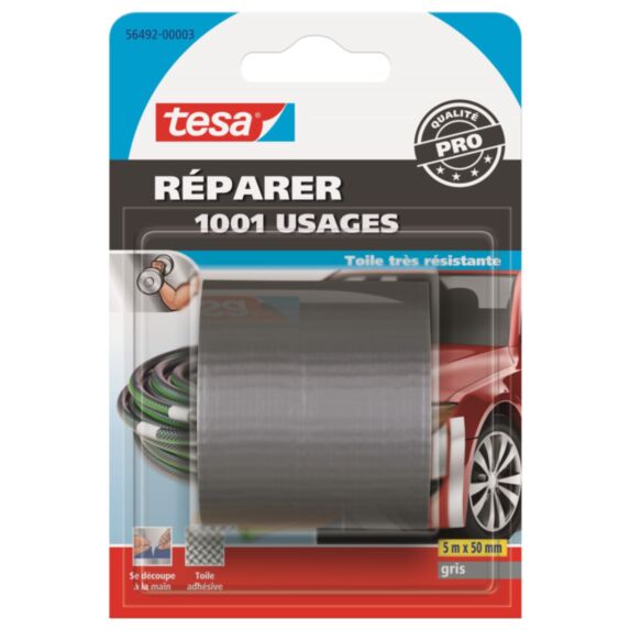 Adhésif Réparation Utile Applications Domestiques et Loisirs 5mx50mm Gris