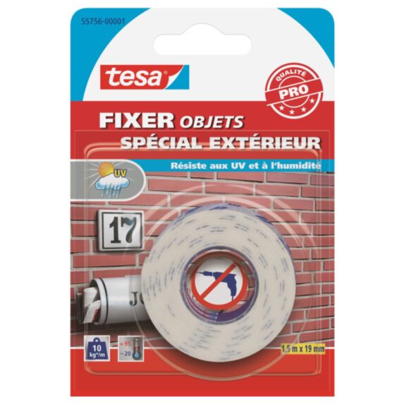Adhésif Fixation Double-face Extérieur 1,5mx19mm