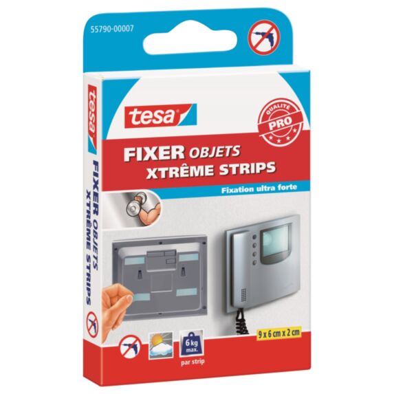 9 Languettes Adhésives Fixation Xtrême 0,6mx20mm