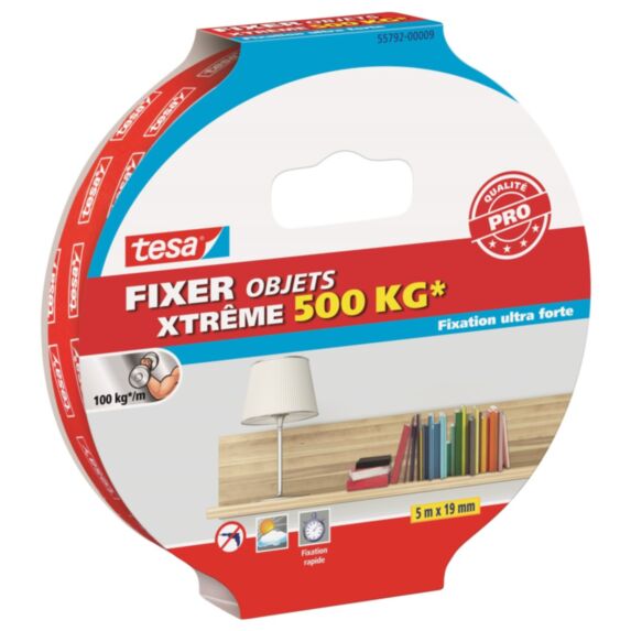 Adhésif Fixation Double-face Fixation Intérieure Extérieure 150kg 5mx19mm
