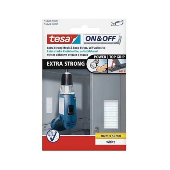 Bande Auto-Agrippantes Extra-Fortes Fixer Objets Lourds Blanc