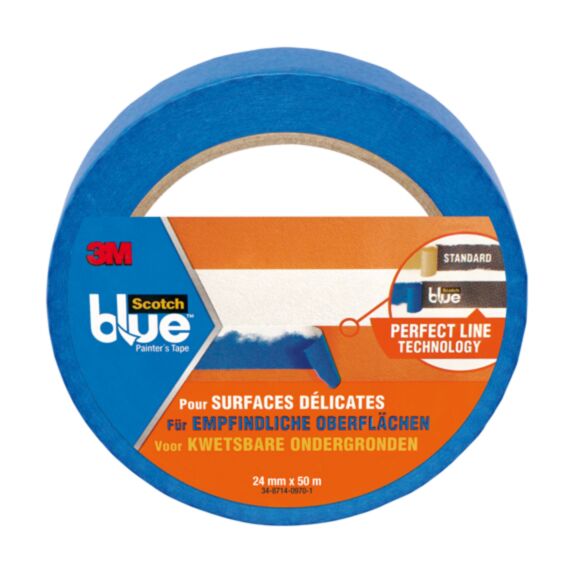 Adhésif de masquage surfaces délicates 50mx24mm - SCOTCHBLUE™